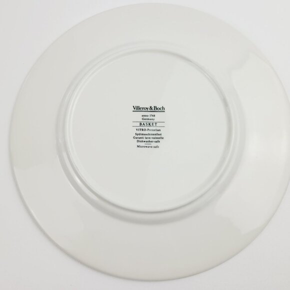 Villeroy & Boch Basket Dinner Plate Fruit Basket Center Green Lattice Germany - Picture 6 of 9